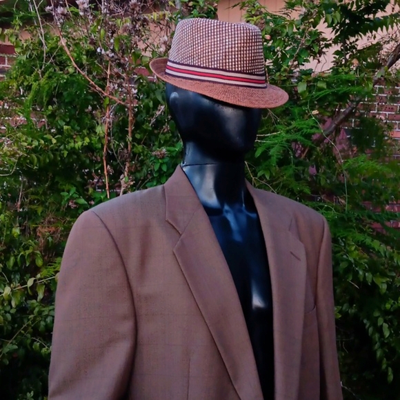 Halston Men's Vintage Pure Wool Window-Paine Luxury Blazer/Sport Coat - Picture 9 of 17